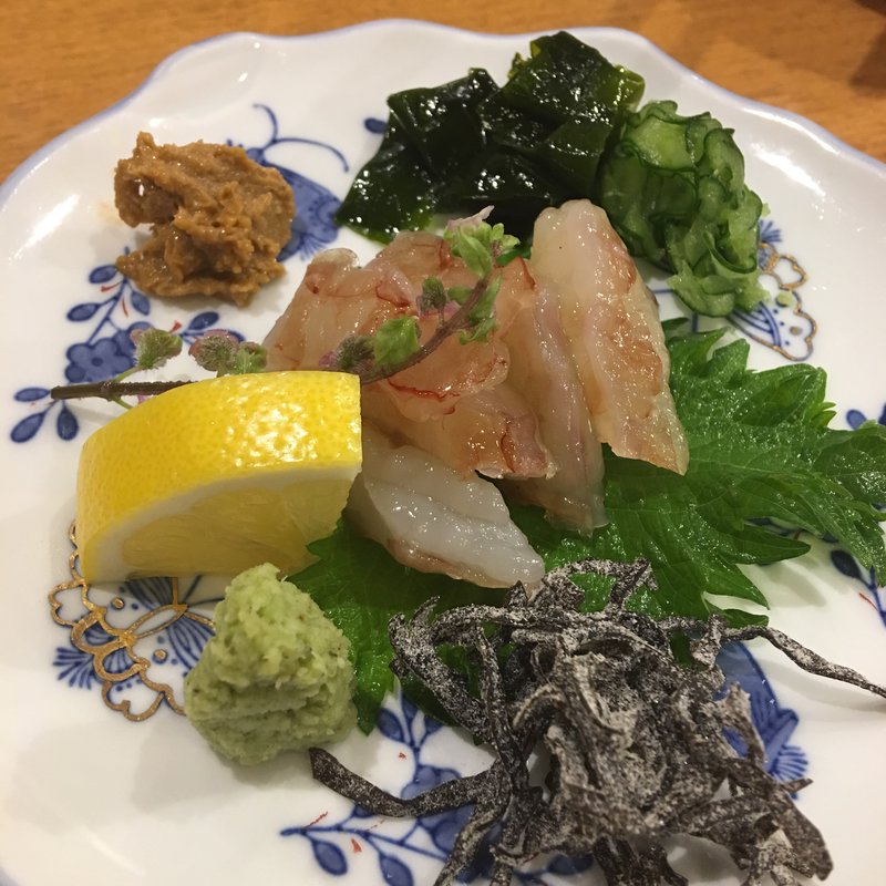 赤エビ昆布じめ(すし和食のお店田まい （たまい）)