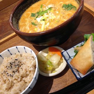 担々麺セット(M)(ムモクテキカフェ （mumokuteki cafe）)