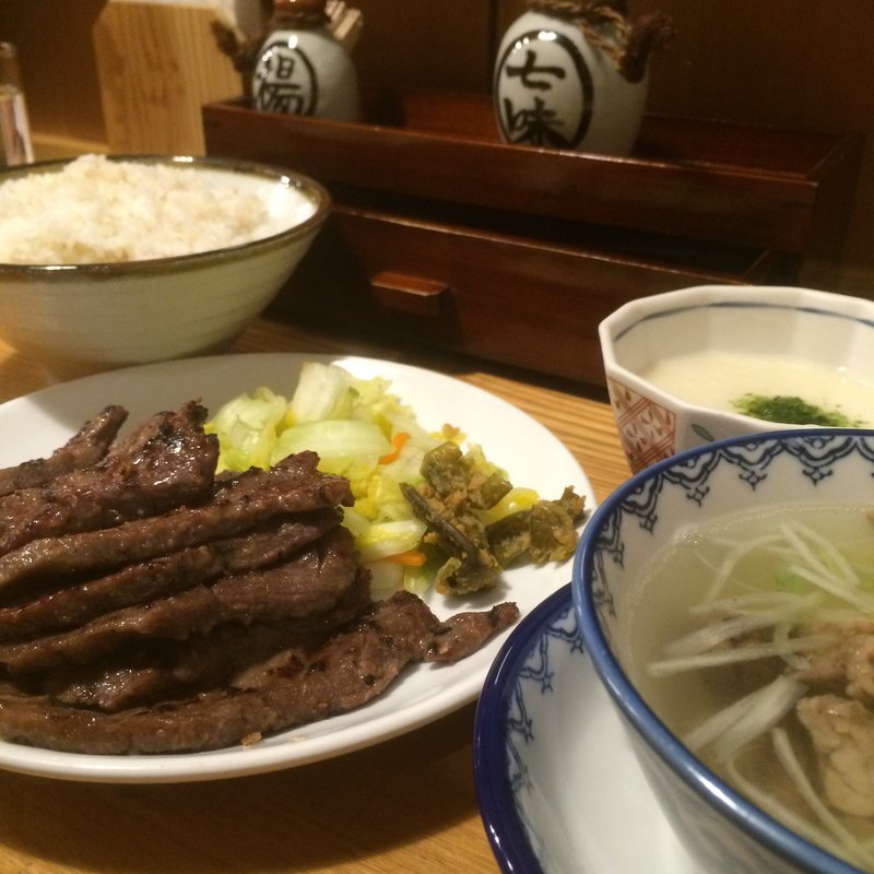 牛タン炭火焼き定食(みそ味)1.5人前(味の牛たん 喜助 エスパル店 （きすけ）)