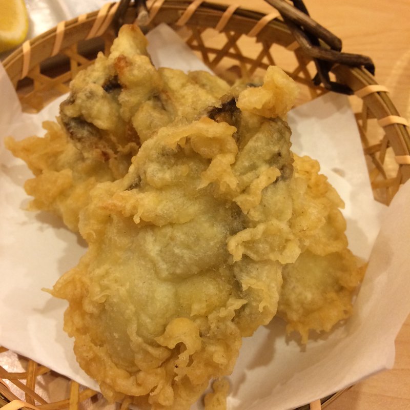 カキの天ぷら(扇寿司)