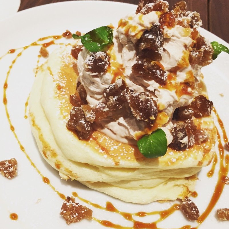 マロンクリームのリコッタパンケーキ(高倉町珈琲みなみ野店)