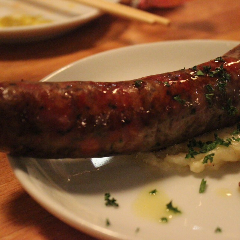 店仕込み 特大ソーセージ(東京ワインバル八十郎 築地店)