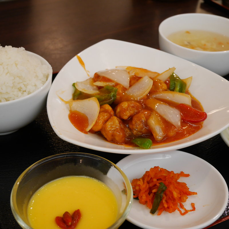 スブタ定食(あおりや)