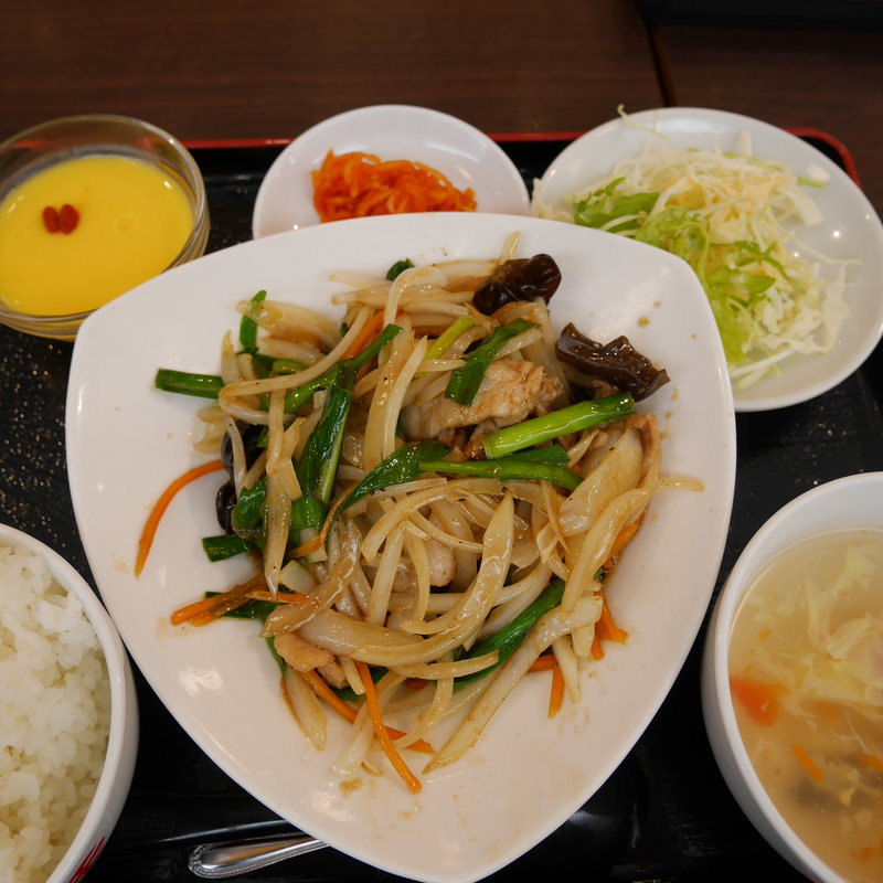 豚肉ともやしの炒め定食(あおりや)