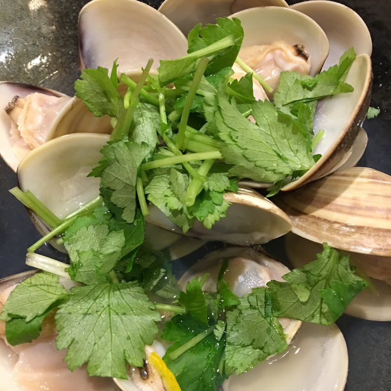 ハマグリの酒蒸し(すし和食のお店田まい （たまい）)