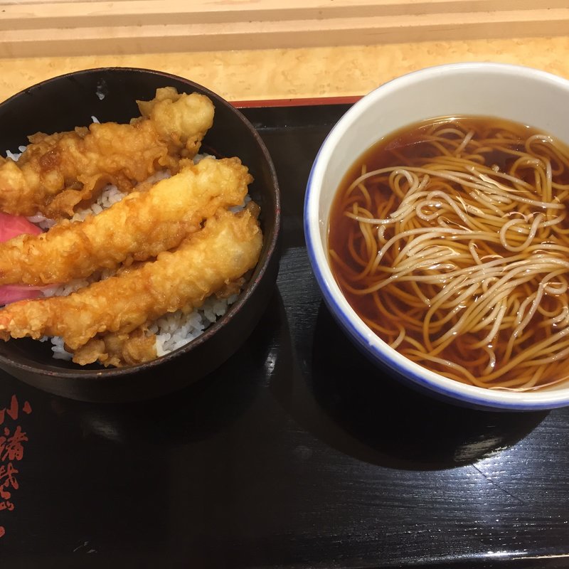 上天丼セット(ゆで太郎 代々木東口店)