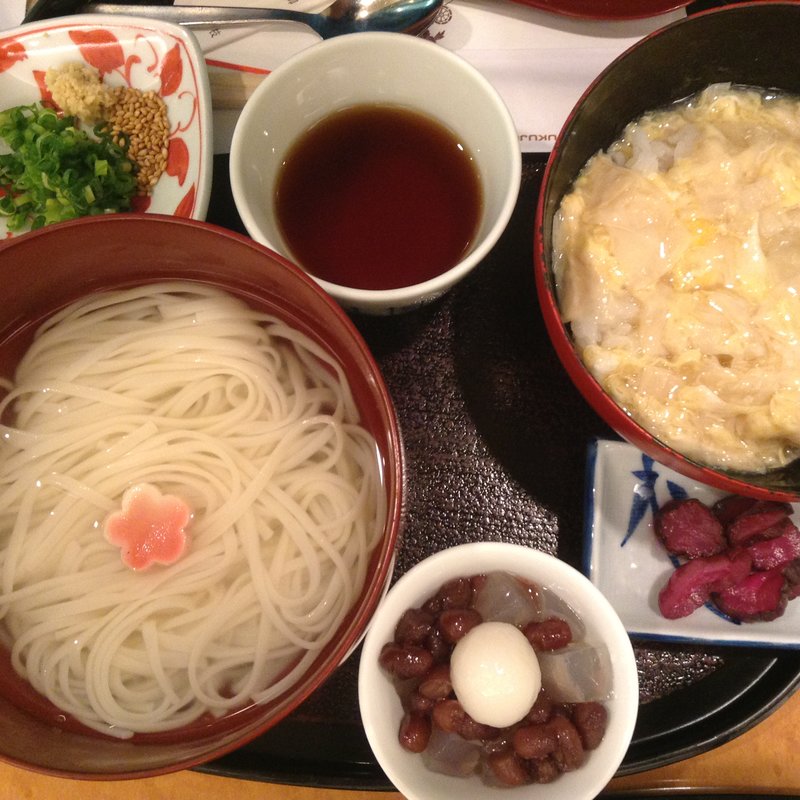 湯葉丼と釜揚げにゅうめんのセット(茶寮 帝塚山 季 阪急三番街店)