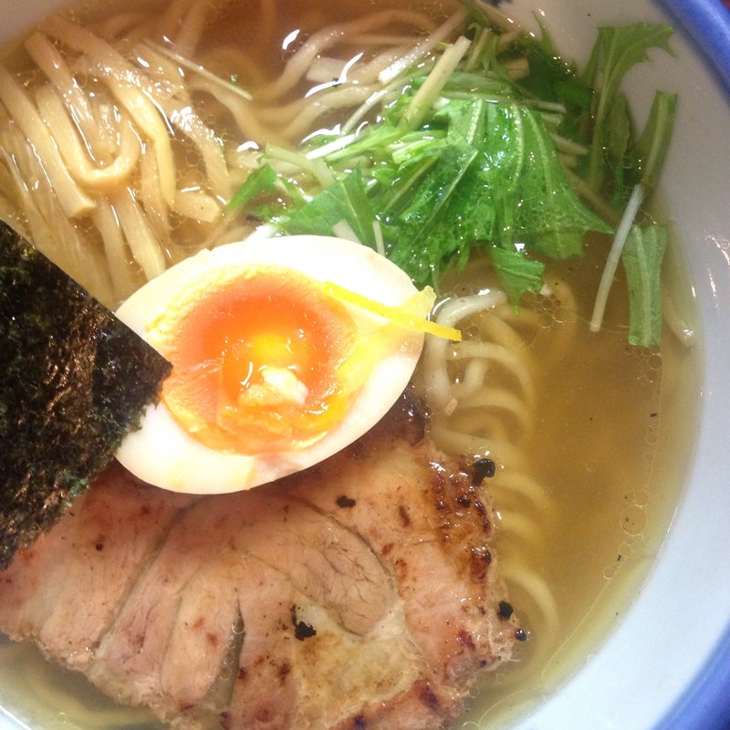 柚子塩らーめん(まろ味)真空手揉み麺硬め炙り焼豚