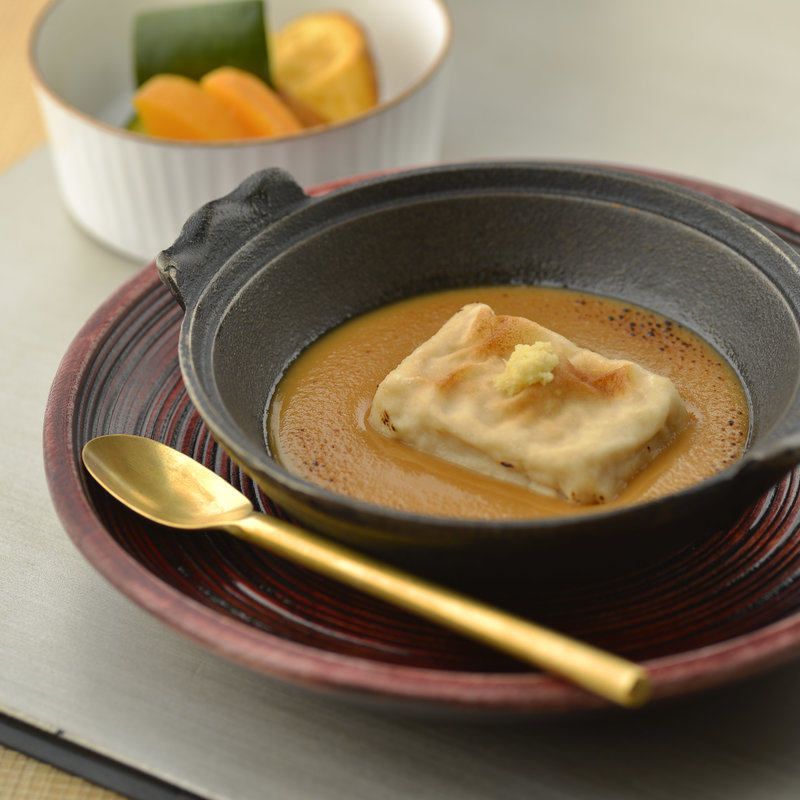 湯葉餅の味噌和え(丸の内一丁目 しち十二候)