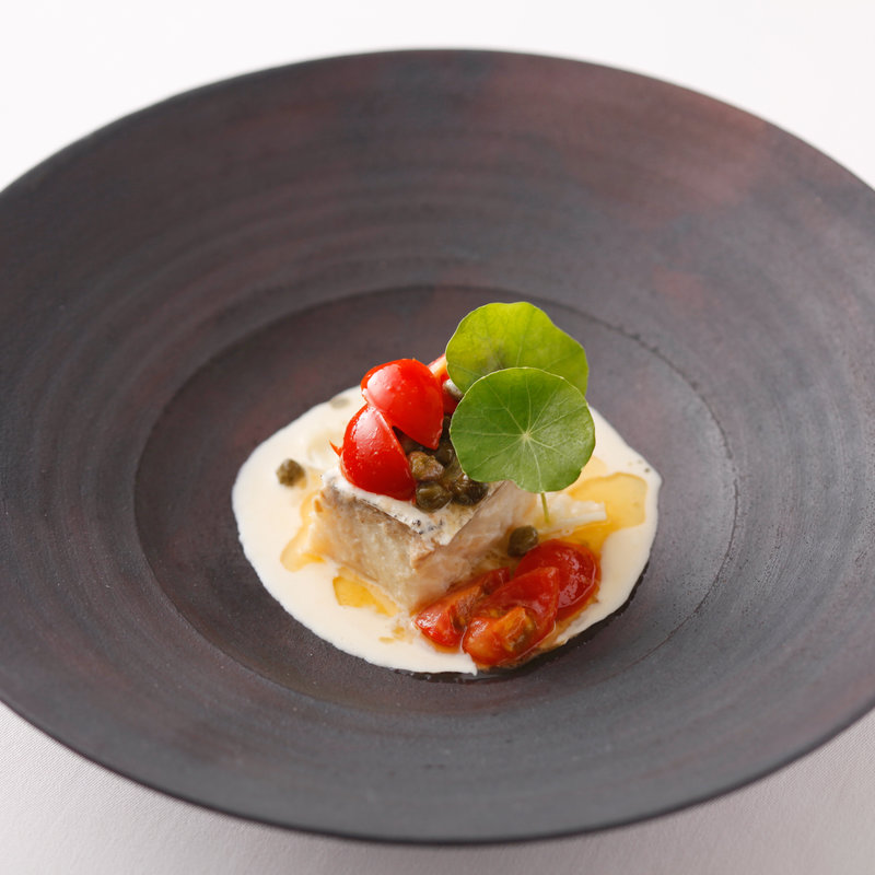 真鯛のクリームソース仕立て(リストランテ イル バンビナッチョ)