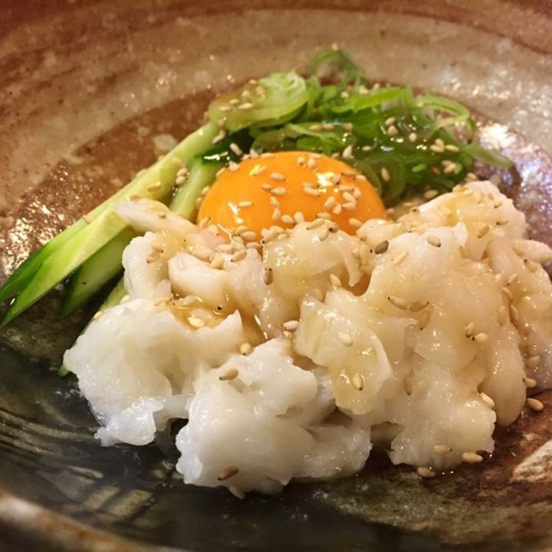 えんがわユッケ(や台ずし 箱崎駅前 )