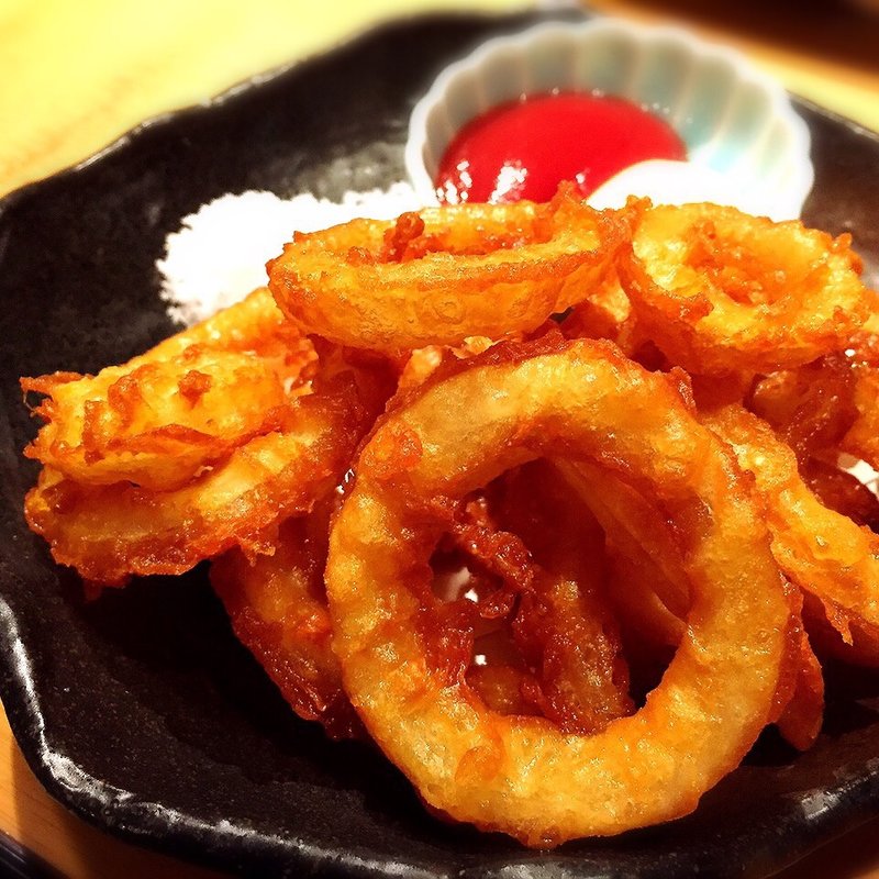 新玉葱のフライ(ここら屋 中目黒店 )