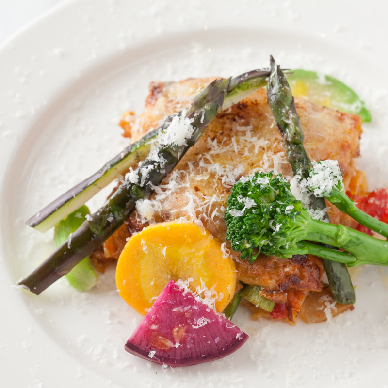 カツレツ　温野菜添え(マーノ　エ マーノ （Mano-e-Mano）)