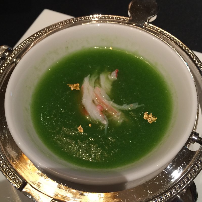 Pureed Japanese mustard spinach and Turnip Soup(mal D'amour)