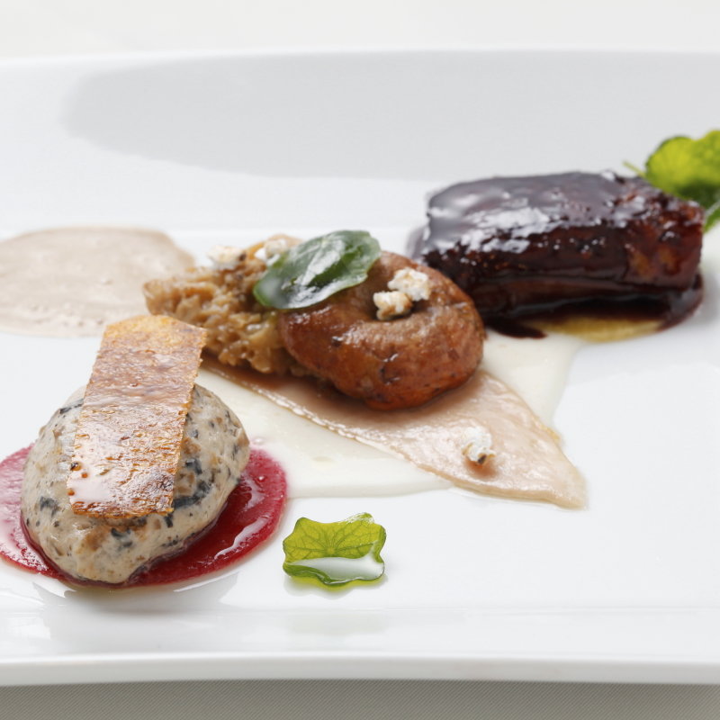 3種のフォアグラと3種のソース(ラ・ロシェル 南青山)