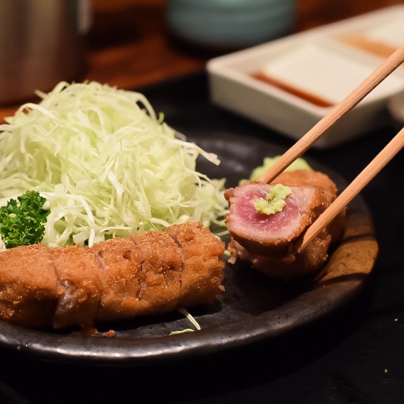 （小）牛かつ麦めしセット(牛かつ もと村 東京駅八重洲口店 )