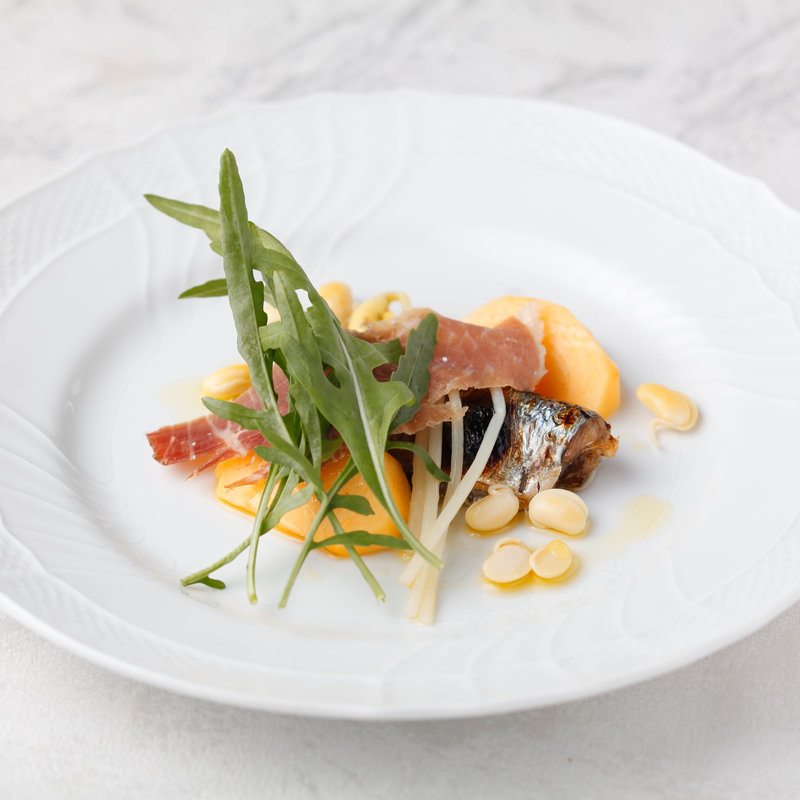 秋刀魚のグリル　生ハムと共に(GINZA kansei)