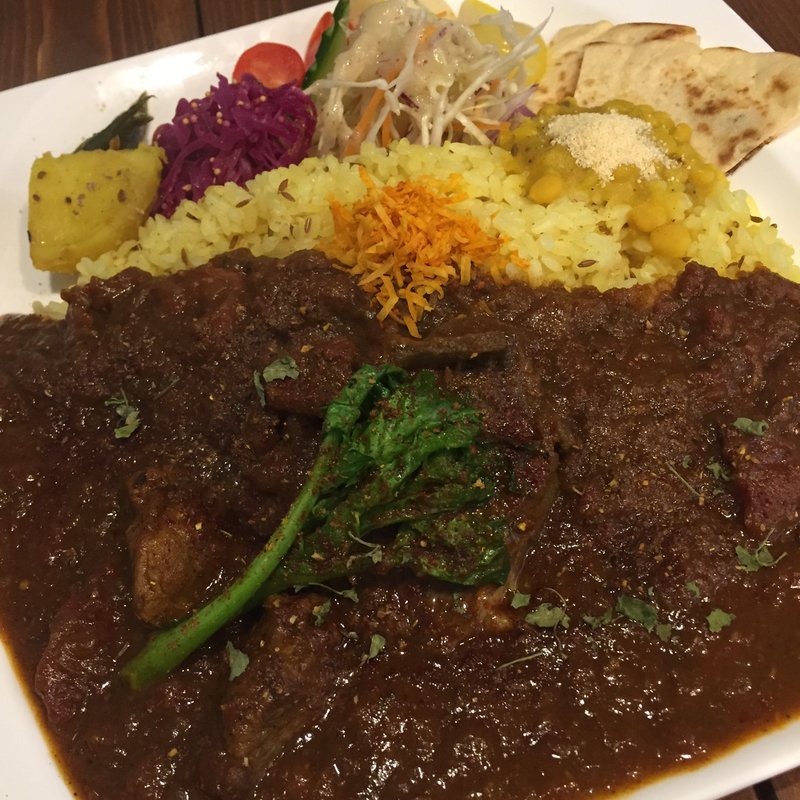 T-ボーン ラム カレー プレート