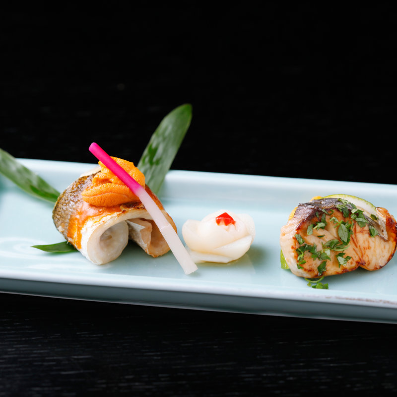 鰆とサバのグリル(浅草 日本料理 もちづき)