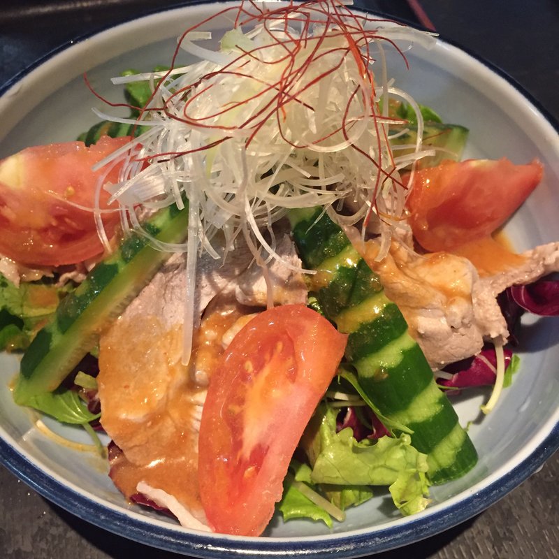 六白黒豚のしゃぶしゃぶサラダ(くつろぎの美味家Uo（ウオ）)