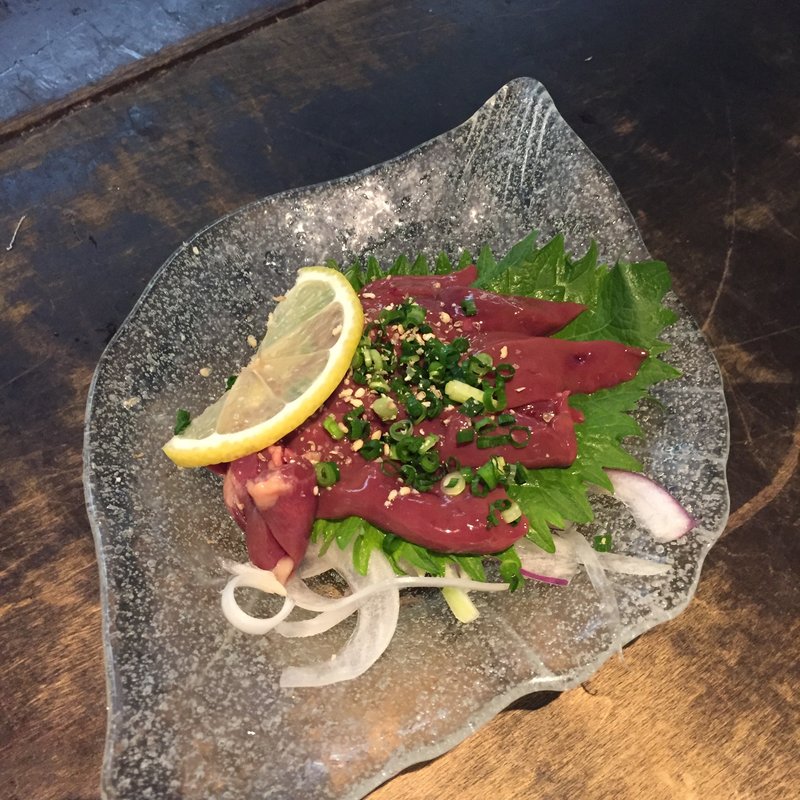 地頭鶏レバー刺(くつろぎの美味家Uo（ウオ）)