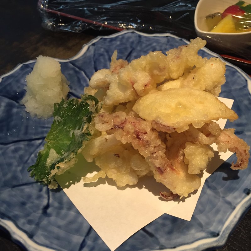 イカの後造り天ぷら(くつろぎの美味家Uo（ウオ）)