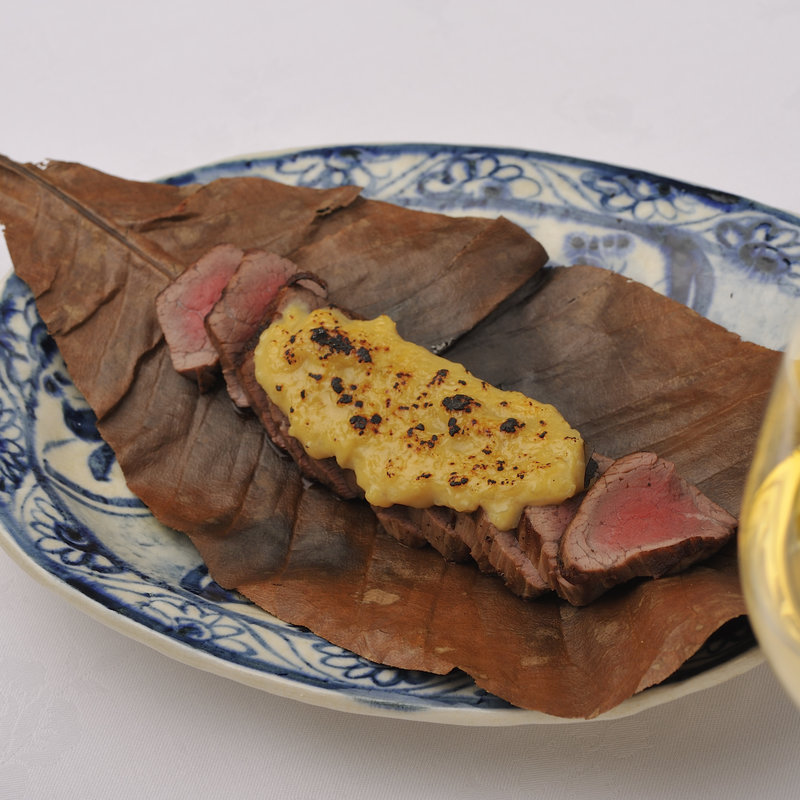 和牛の大葉味噌焼き(日本料理 銀座 大野 （にほんりょうり ぎんざ おおの）)