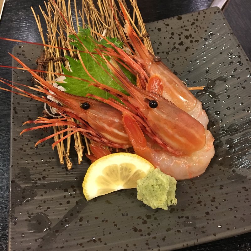 牡丹海老のお造り(治兵衛 難波店 （じへい）)