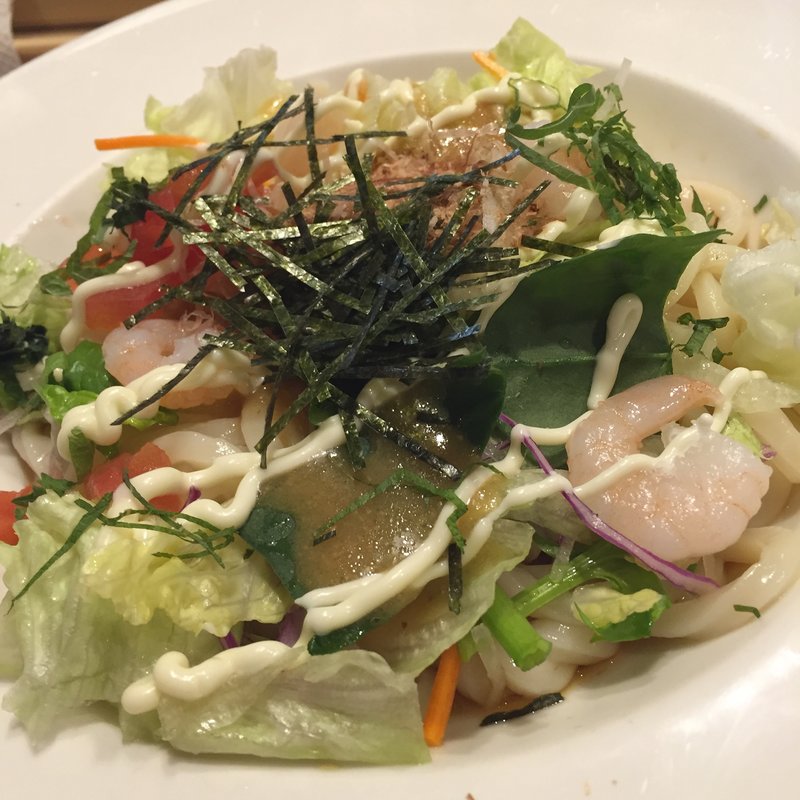 大葉と海老の和風サラダうどん(ガスト 泉南尾崎店 )