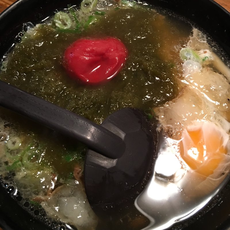 月見かすうどん(かすまる 池田店)