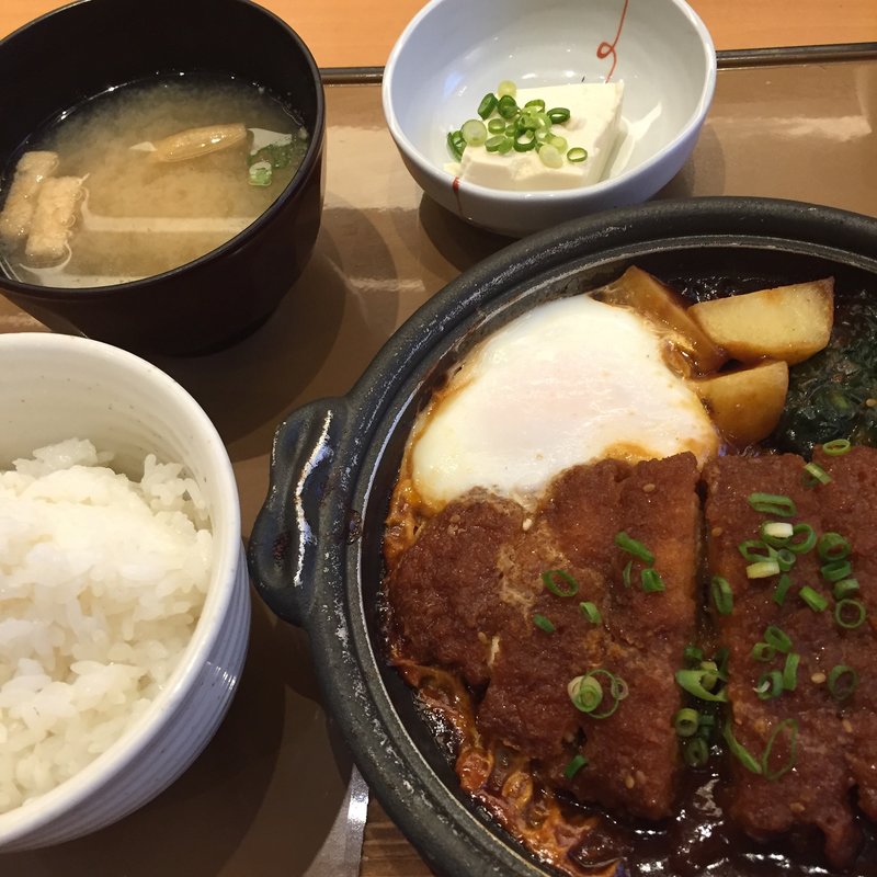 味噌かつ煮定食(やよい軒 和泉中央店)