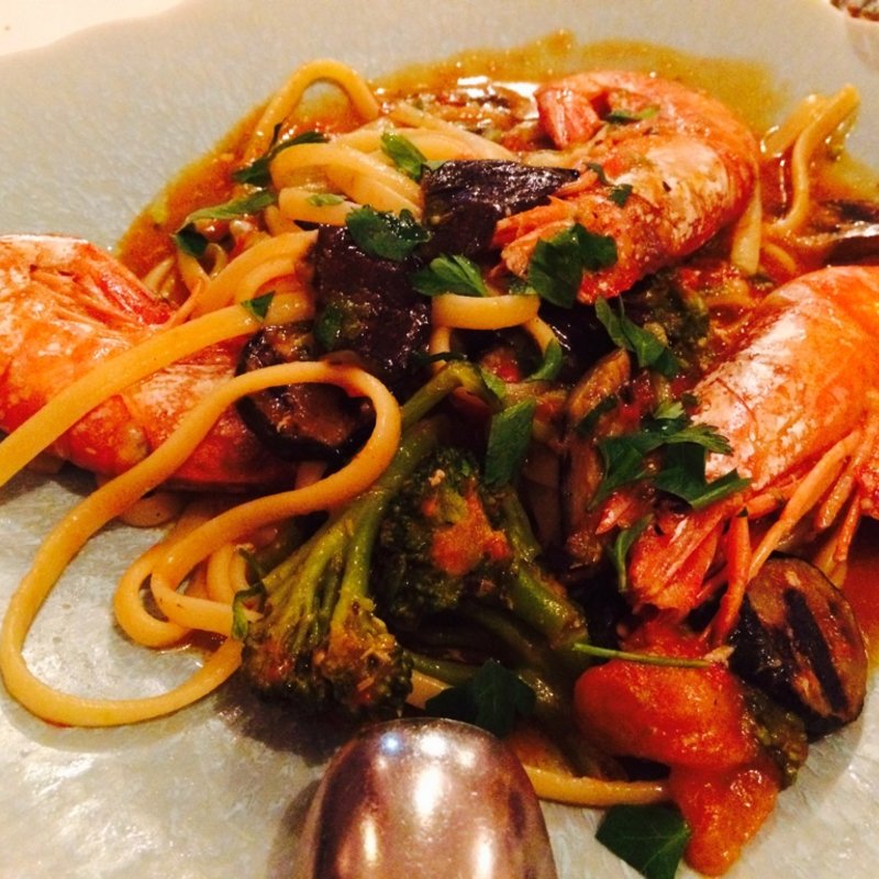 海老とお野菜のアラビアータ(タランテッラ ダ ルイジ)