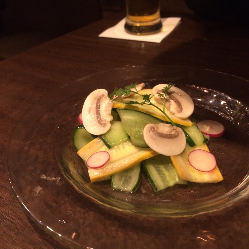 ズッキーニのあっさりサラダ(炭火焼肉ホルモンうしごろ中目黒店)