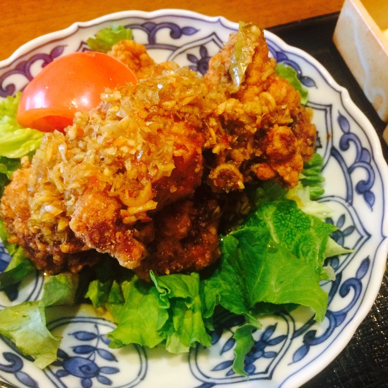 若鶏の唐揚げ自家製ネギソース(Suginoko)