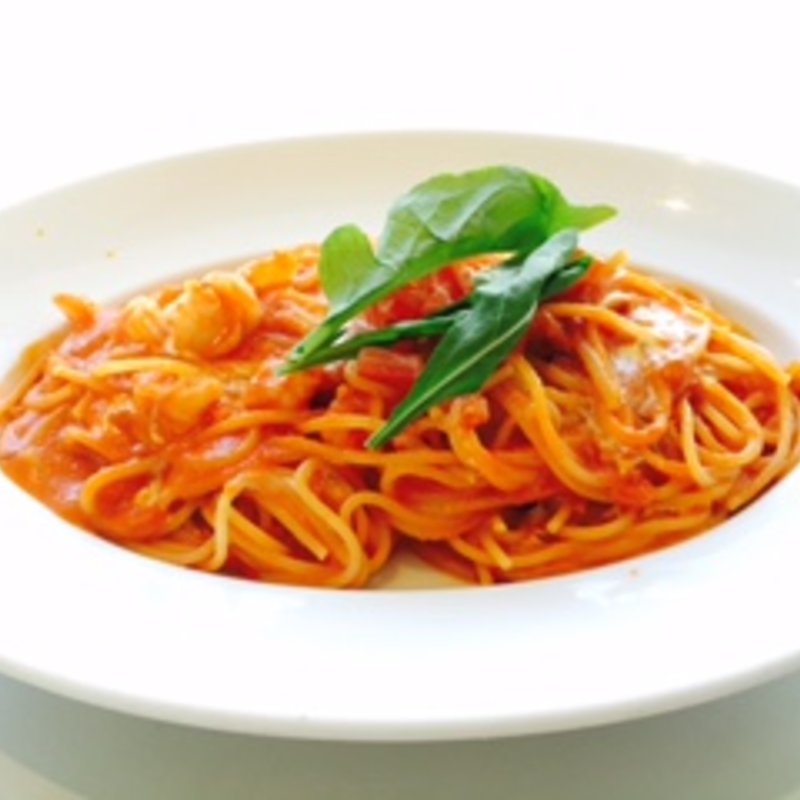 小海老のフレッシュトマトクリーム(TO THE HERBS アトレ目黒)