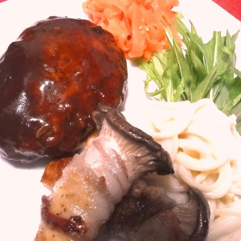 ハンバーグとエリンギ豚肉巻セット(丘の上 C-flat （シー フラット）)