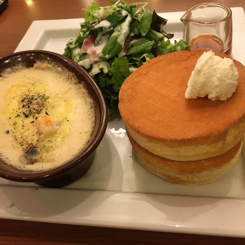グラタンパンケーキプレート(星乃珈琲店 ホワイティうめだ店)