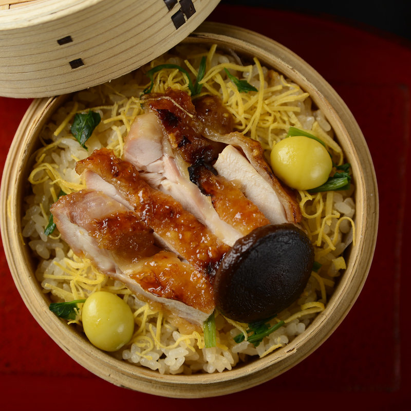 鶏モモ肉の蒸しご飯(しの原)