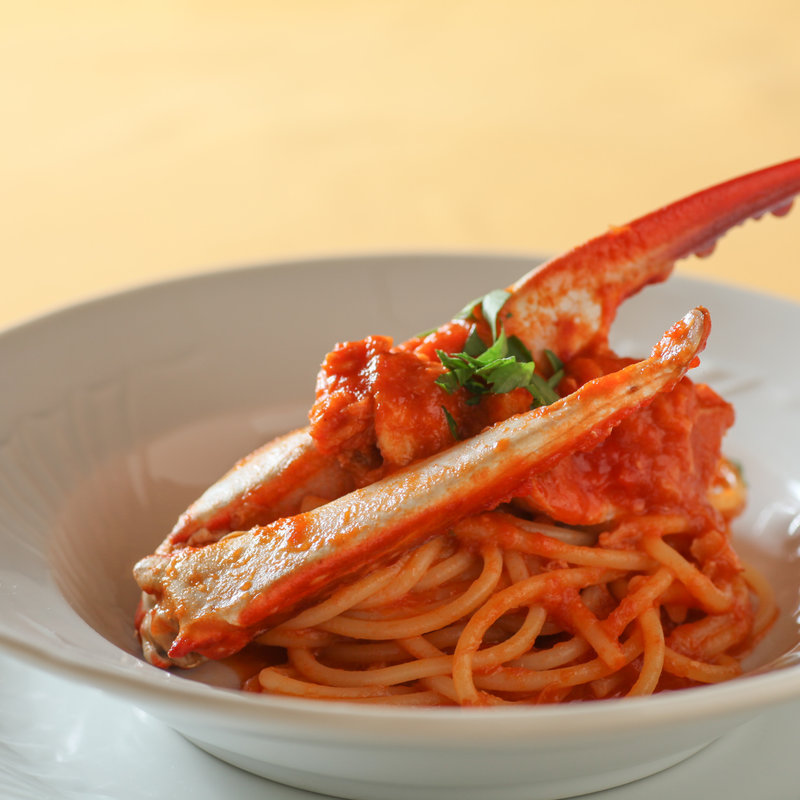 手長海老のトマトパスタ(リストランテ オステリア)