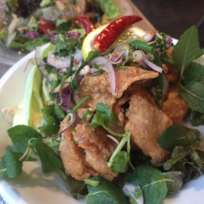 鶏唐揚げのチリライムソース和え(ペパーミントカフェ)