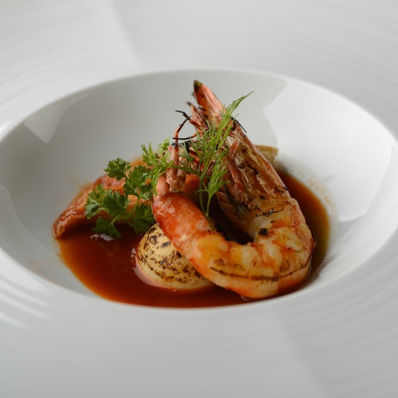 海老とホタテのグリル　トマトソース(不風流)