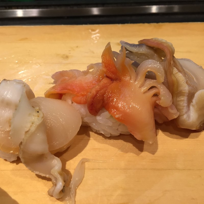 特選貝3種(魚がし鮨沼津港店)