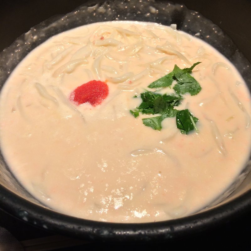 明太子クリーム(麺匠の心つくし つるとんたん 新宿店)