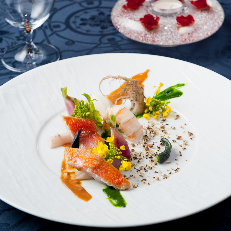 海老と鯛のグリル(ルチアーノショー)