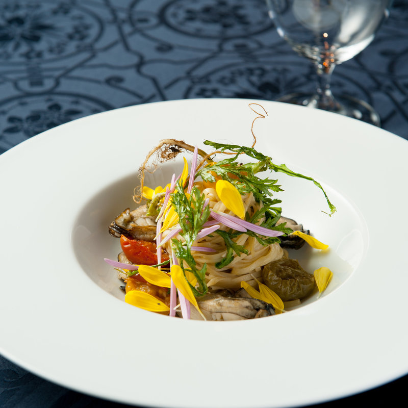 牡蠣のパスタ(ルチアーノショー)