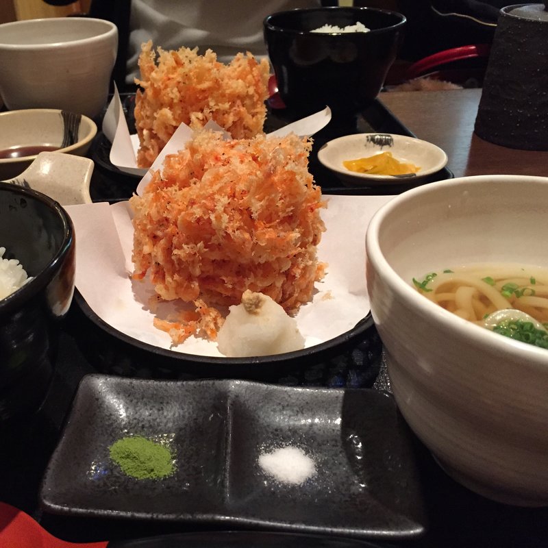 桜海老かき揚げ定食(天ぷら食堂 天八 サンロード店 （てんぱち）)