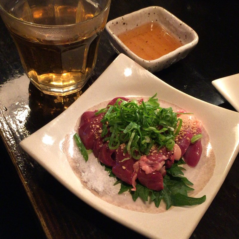 鳥肝刺し(水道筋チンタ 本店 )