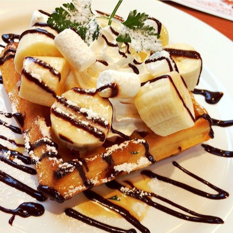 バナナワッフル(ベーグル&スコーン屋さん Cafe Bon)