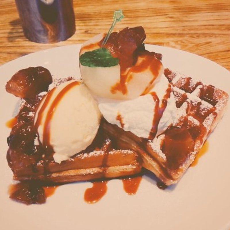 シナモン&アップルのワッフル(緑の星 )