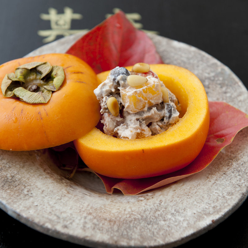 柿の白胡麻和え(終夜灯)